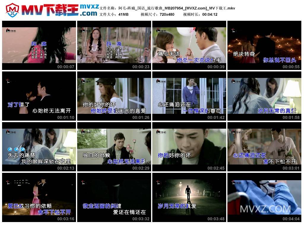 阿毛-阵痛_国语_流行歌曲_MB207954